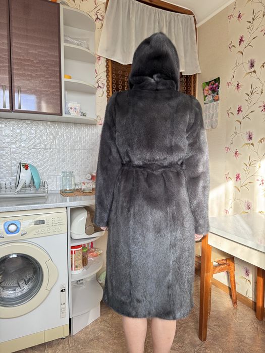 Шуба норковая графит