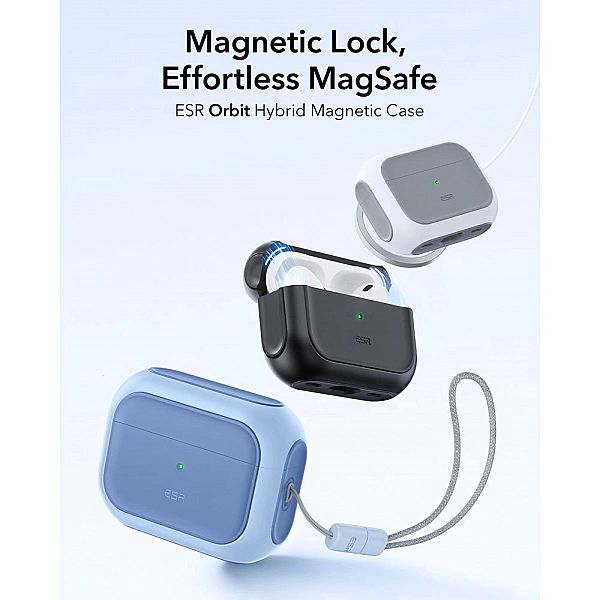 Etui ESR Orbit Halolock MagSafe na AirPods Pro - niebieskie