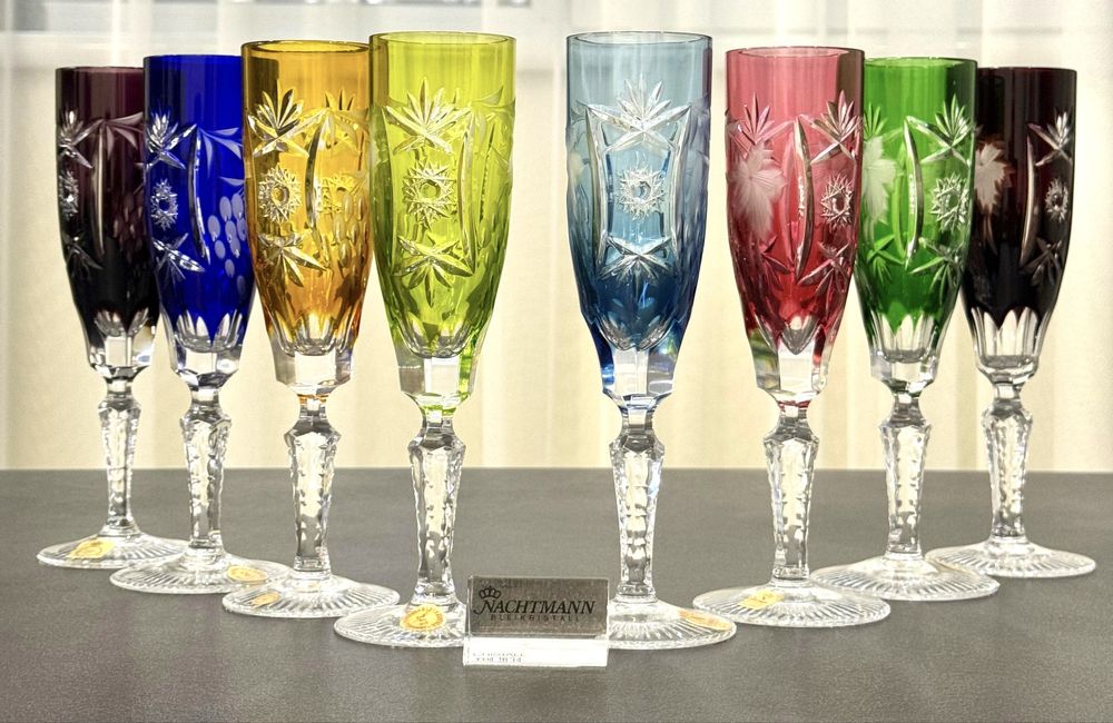 Хрустальные бокалы для шампанского Nachtmann серия Traube GDR Германия