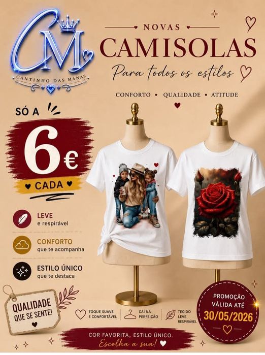 Camisolas  confortáveis