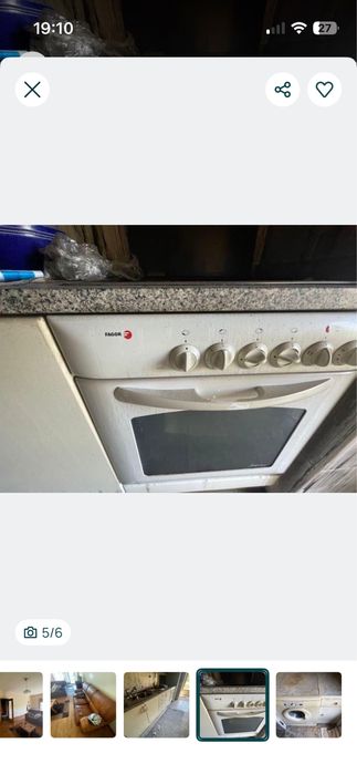 Mobiliário de cozinha e eletrodomésticos usados