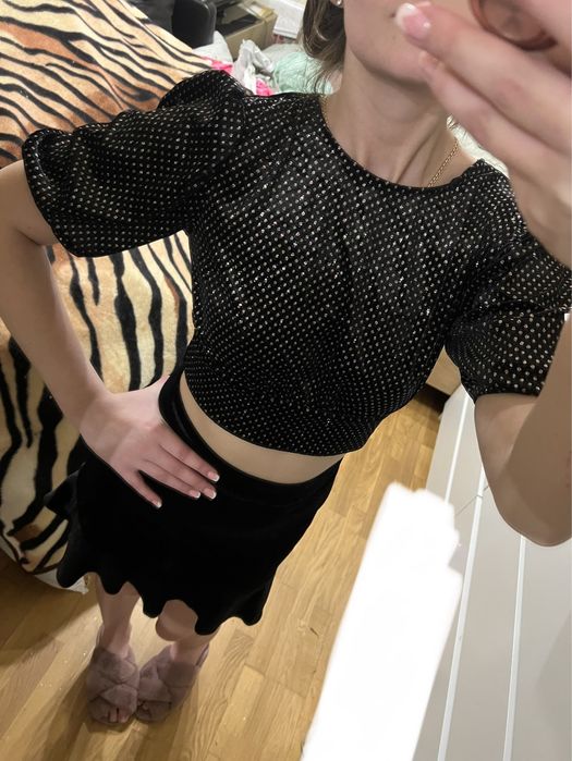 Błyszczący top Divided H&M S,M,L