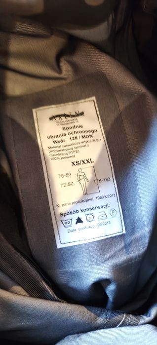 Goretex, polar, spodnie MON 128