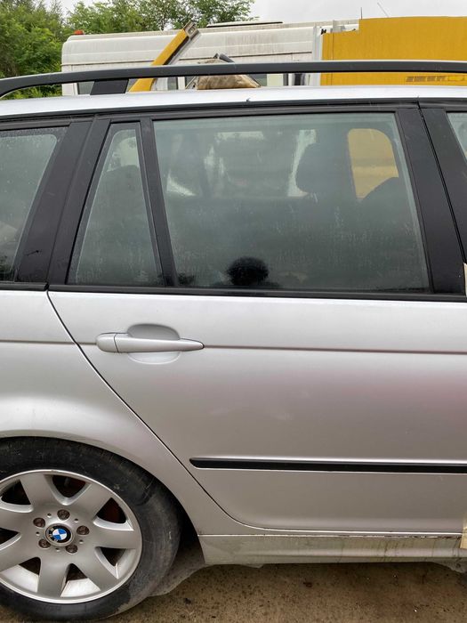 Kompletne Drzwi Tył Tylne Prawe BMW Serii 3 E46 Kombi TITAN SILVER