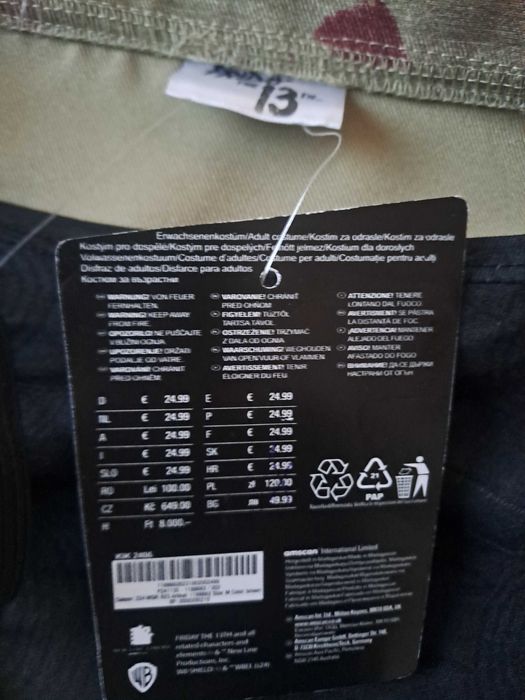 Strój Kostium Jason Piątek 13-go Friday 13th dla dorosłych