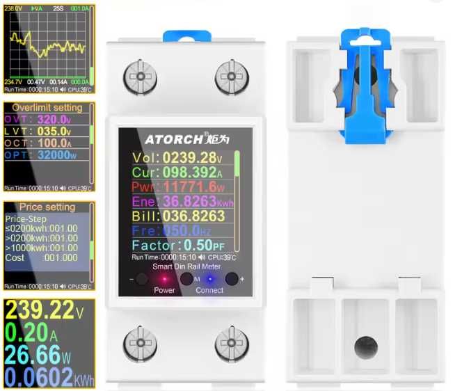 100A VAmetr, Счетчик энергии,  Atorch GR2P, Вольт-Ампер метр