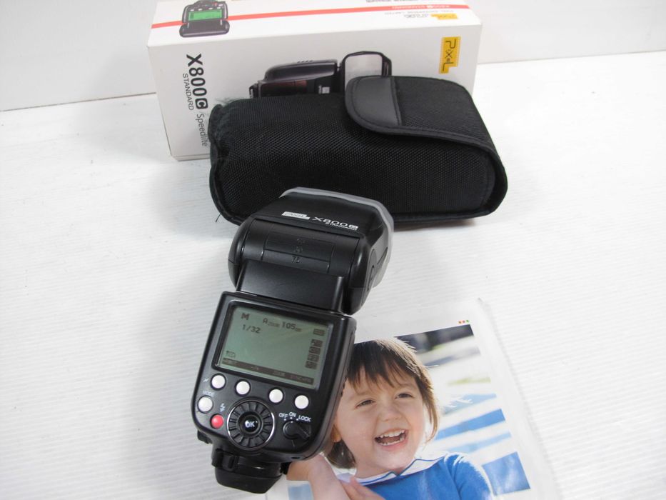 Flash Canon Pixel X800C na caixa e bolsa como novo,TEMOS Outros Flashs