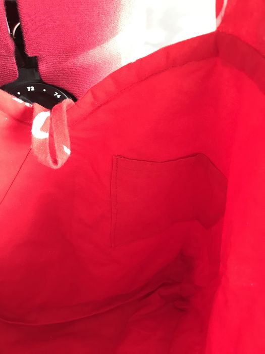 Lniana torebka shopper w kolorze czerwonym handmade na lato
