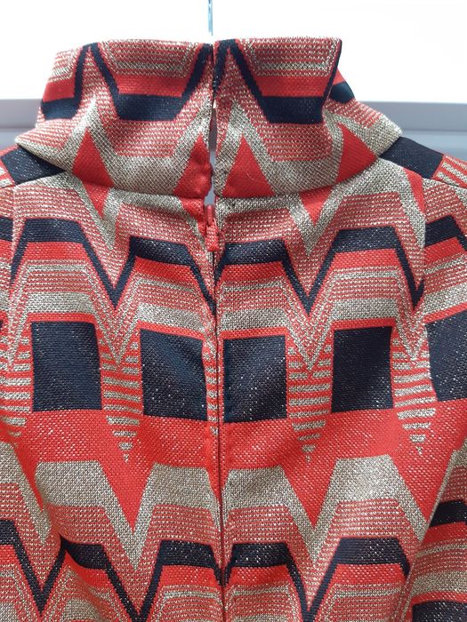 Boho etniczna maxi długa sukienka czerowna czarna 38 / 40