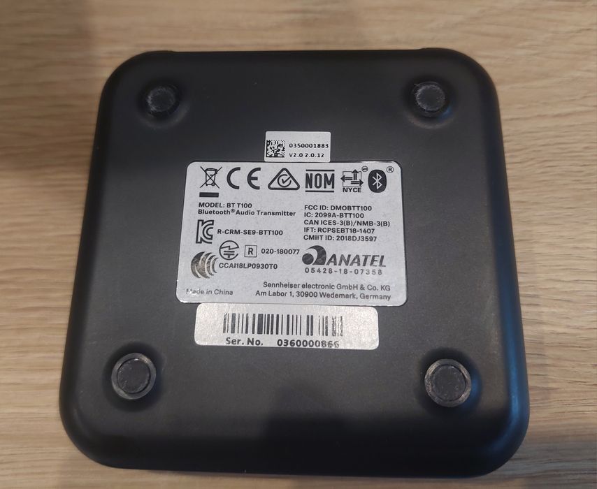 Sennheiser BT T100  Bluetooth Audio Transmitter