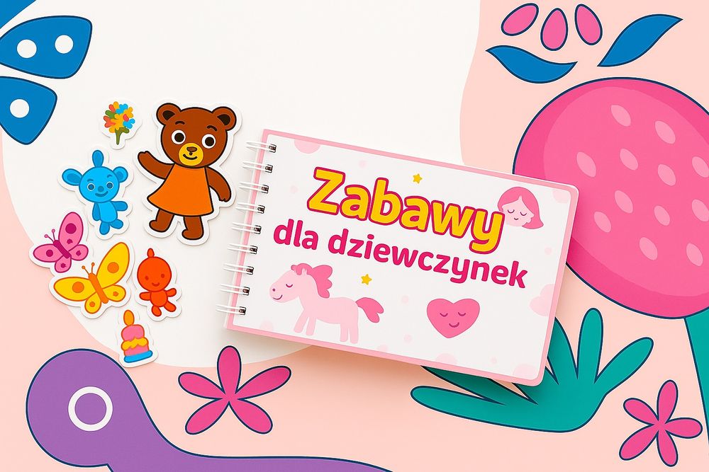 Zabawy dla dziewczynek książeczka z elementami na rzepy