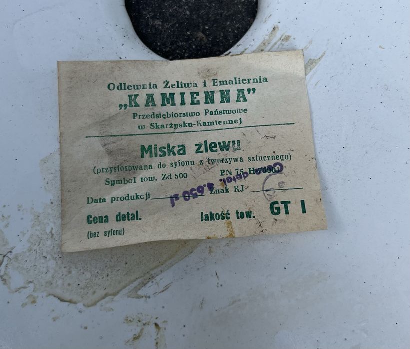 zlew żeliwny emaliowany