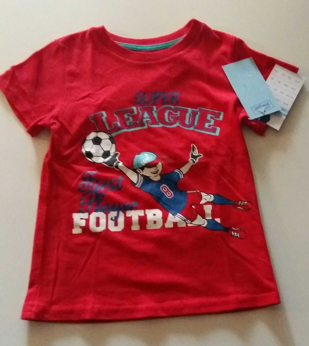 Новая яркая футболка GeeJay на мальчика, 100% котон, 4-5 лет / 104-110