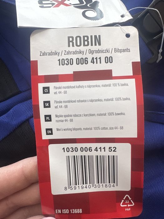 Spodnie ogrodniczki męskie 52 nowe