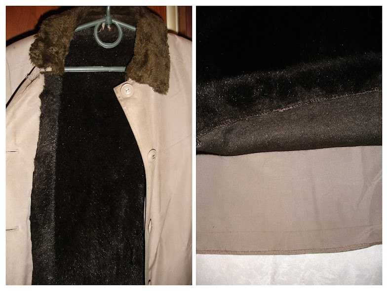 ПЛАЩ 46 р., бежевий. ЗИМОВИЙ - на штучному хутрі. Австрія, теплий.