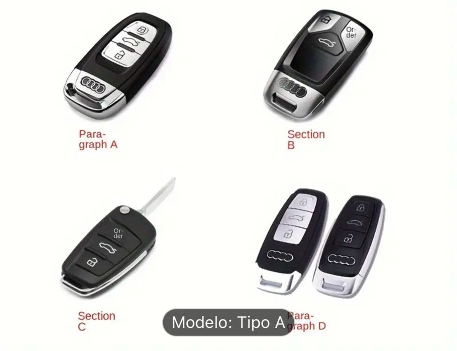 Capa para chaves audi