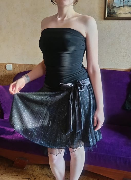 Платье на выпускной чёрное мини