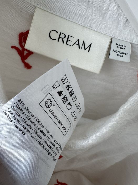 Cream haftowana koszula