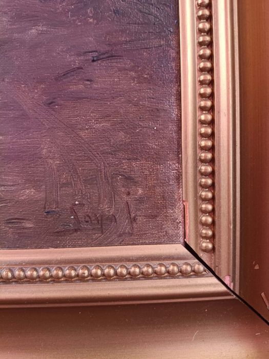 Stary obraz na płótnie sygnowany