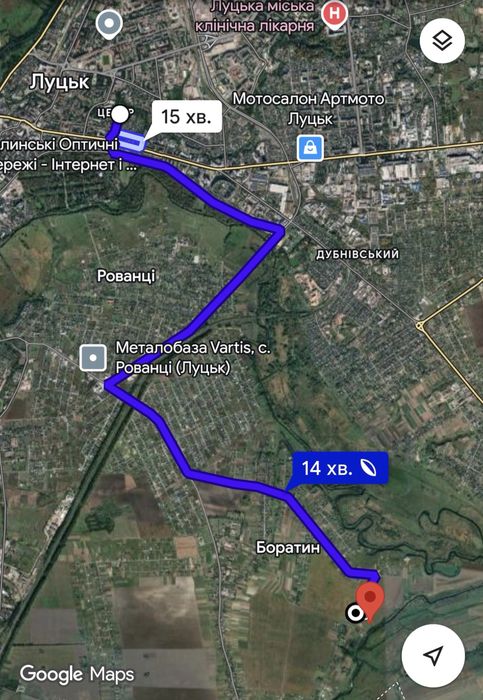 Ділянка Боратин під будівництво 30соток