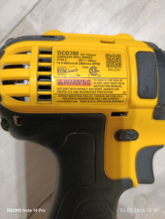 Шурупокрут DeWalt DCD 780