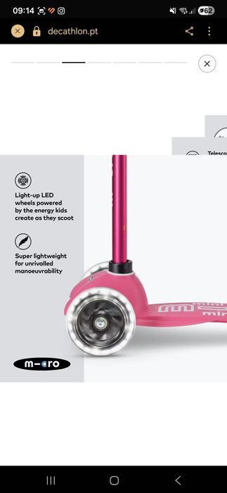 Trotinete Micro 3 rodas MiniDeluxe Led