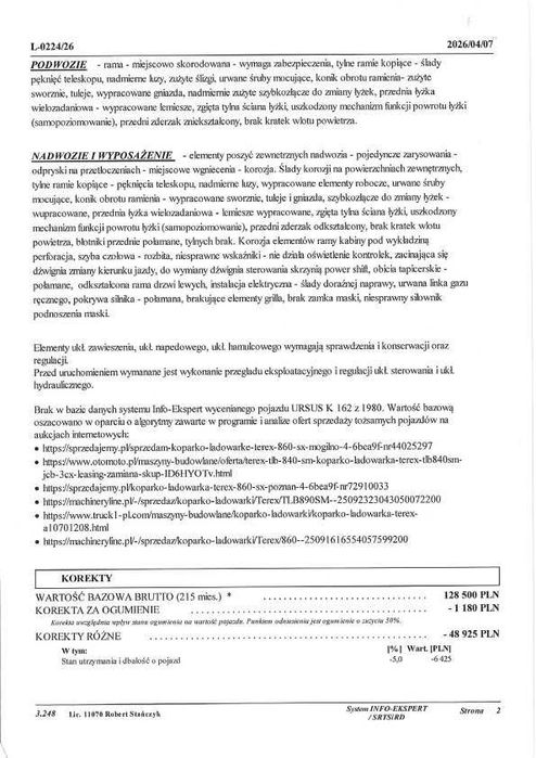 Koparko-ładowarka TEREX 880