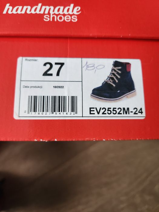 Przesliczne, skórzane. Buty Emel - trzewiki traperki ocieplane wełną.
