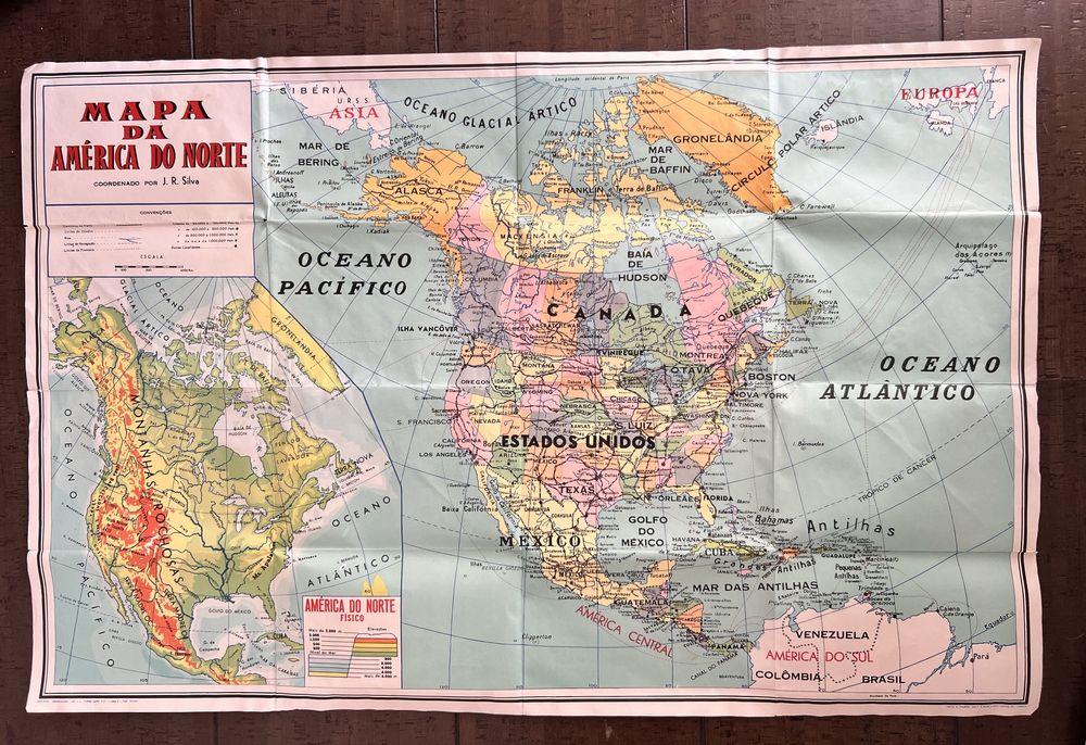Mapa Da América Do Norde.