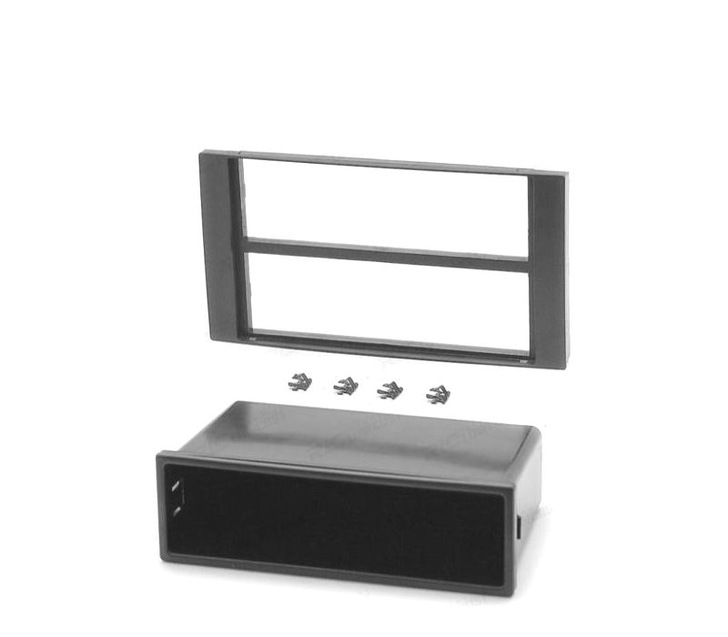 MOLDURA ADAPTADOR PRETO PARA RADIO 1-DIN PARA FORD FOCUS C-MAX S-MAX FUSION TRANSIT FIESTA GALAXY KUGA COM BURACO