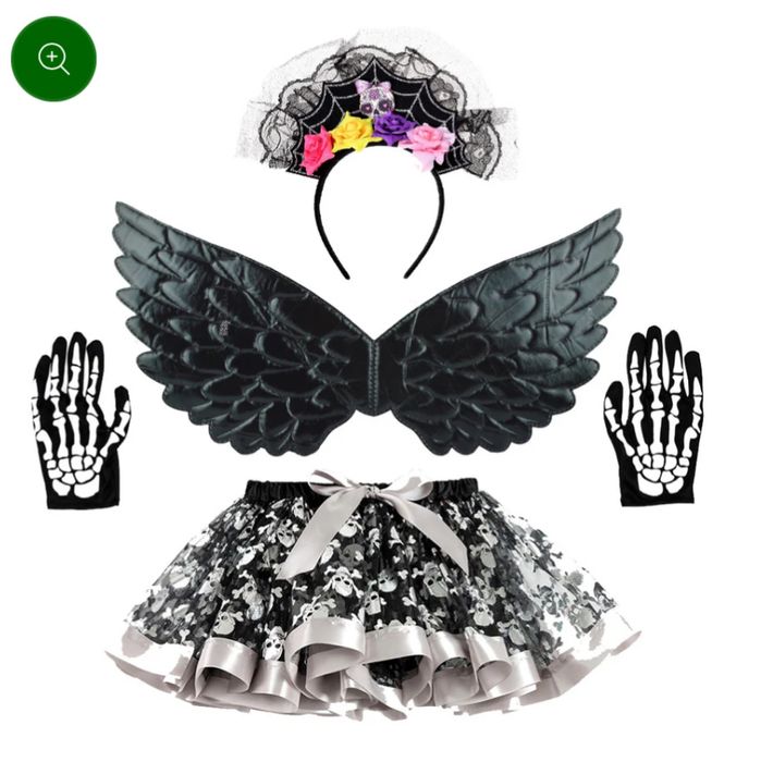 Stroj Cosplay Halloween przebranie COCO skrzydla spodniczka