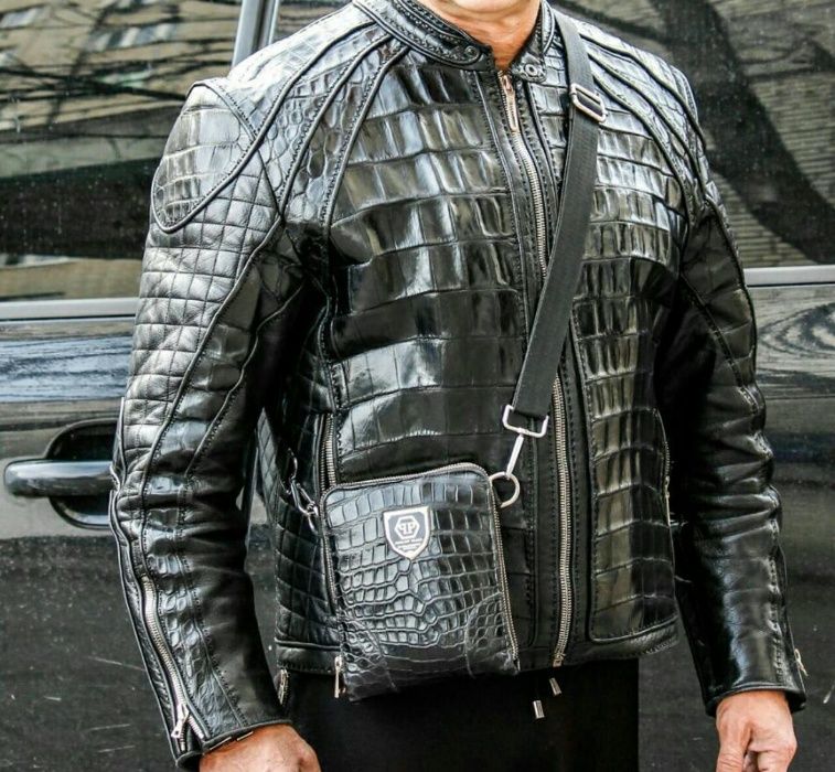 Куртка з натуральної шкіри крокодила!