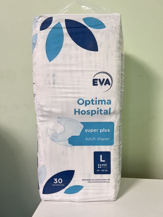 Підгузки/підгузники/памперси для дорослих EVA Optima Hospital Super Plus L (90-155см) 30шт.