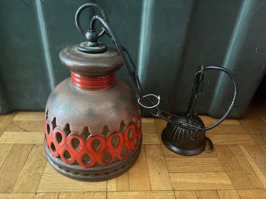 Promocja!! Lampa ceramiczna wisząca Fat Lava W. Germany lata 60 70 Vintage Retro E27