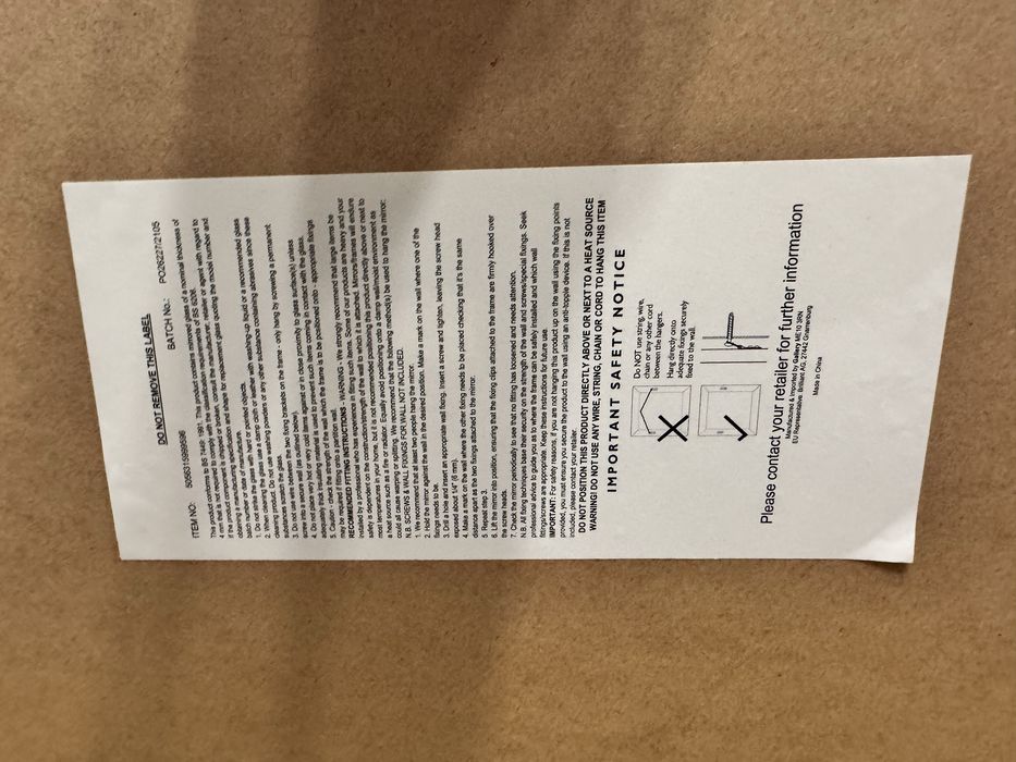 Lustro, do postawienia albo zawieszenia