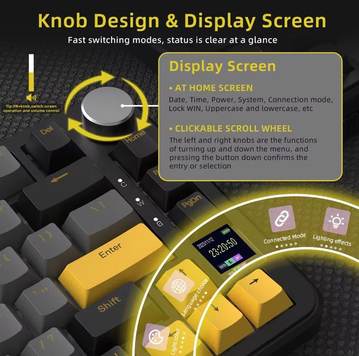 Top Игровая клавиатура Attack shark X85 PRO, RGB,4000mah,75%,hot-swap#