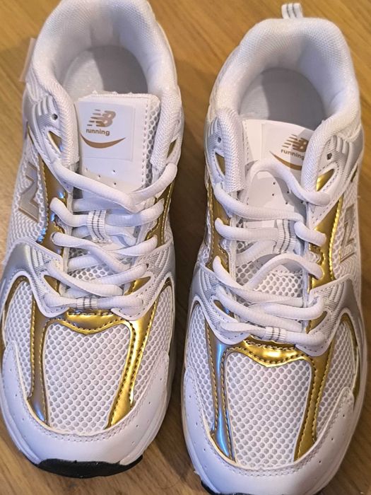 New Balance nº 39 WHITE/GOLD NOVOS