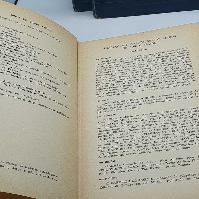 Livro - Jorge Amado - O Muro de Pedras Vol 1, 2, 3 - PARP