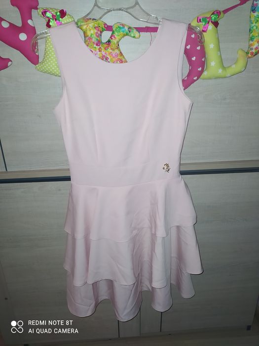 Sukienka r36/XS pudrowy róż