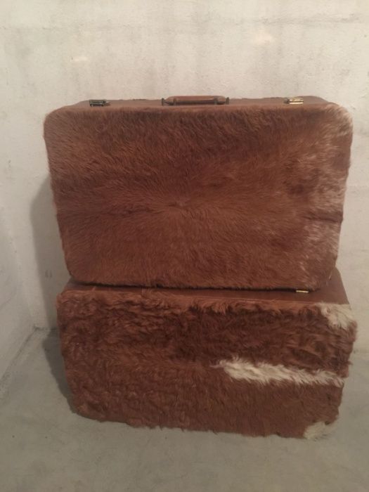 Malas de viagem em pele de vaca (Vintage)