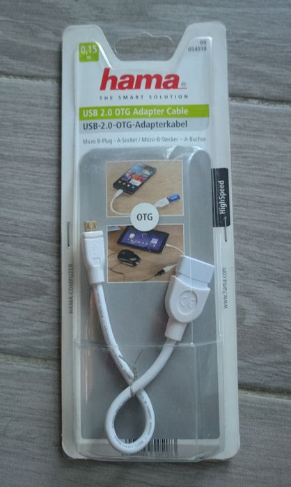 Adapter kabel Hama USB micro - gniazdo A 15 cm