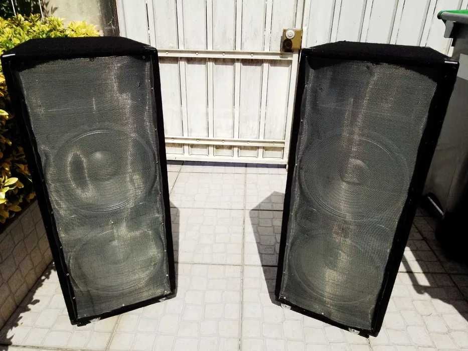 Som completo para festas com mesa amplificada 2 colunas mega pechincha