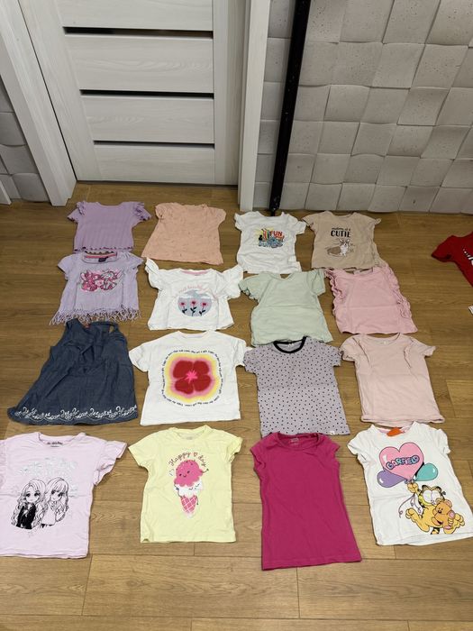 Paczka ubrań 98 104 koszulka leginsy bluza