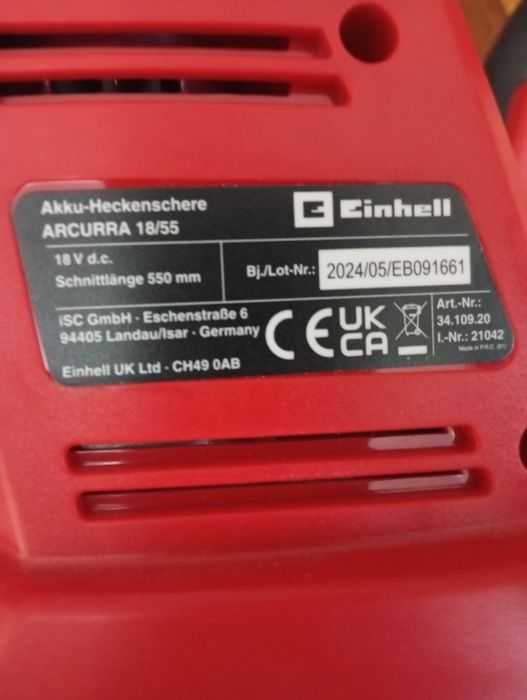 Nożyce do żywopłotu Aku 18v