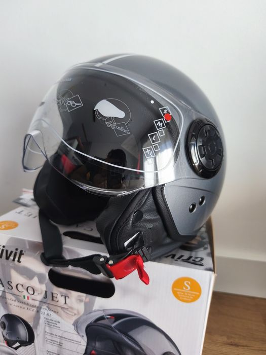 Capacete Jet Crivit / Moto - Antracite - Tamanho S (Novo) Mota