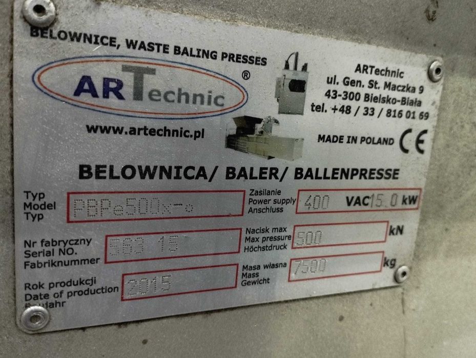 Belownica Artechnic PBPe 500x-o 2015.