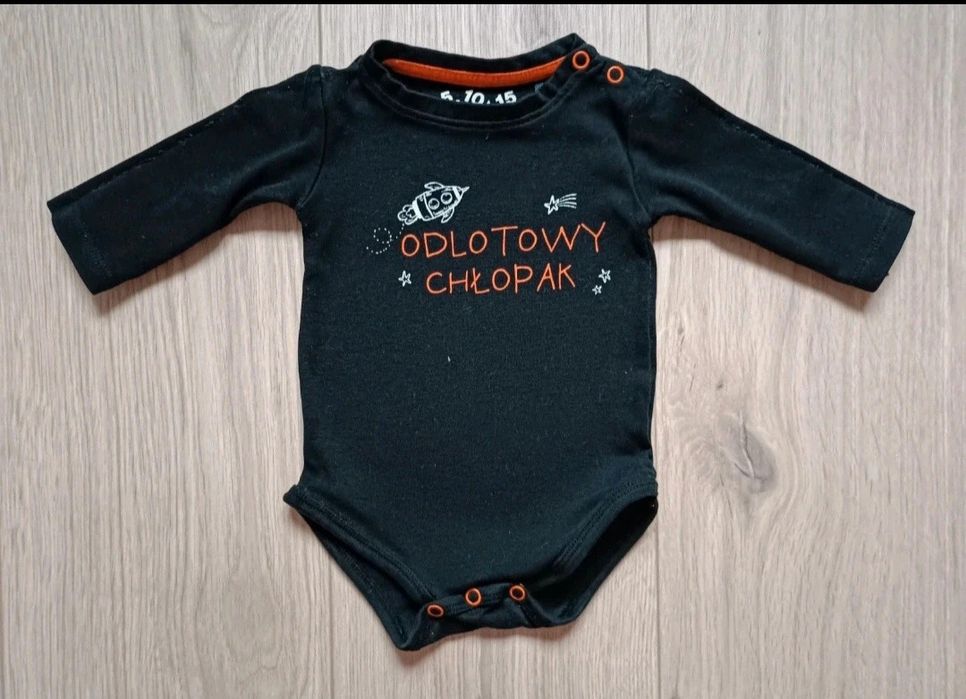 Body na długi rękaw czarne 5.10.15 68 odlotowy chlopak