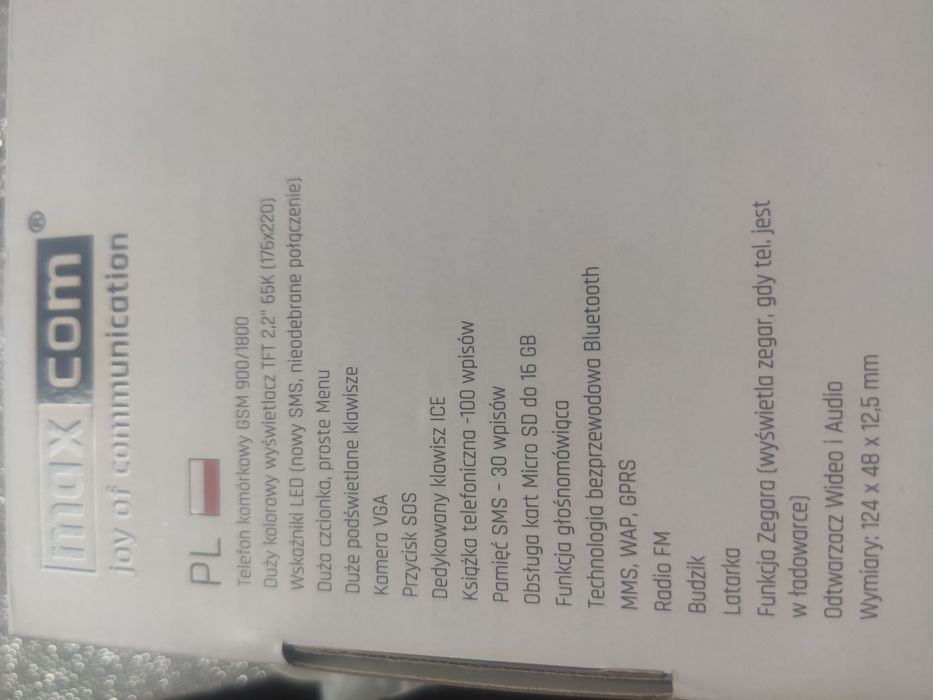 Telefon dla seniora jak nowy duży wyświetlacz . Maxcom comfort mm720BB