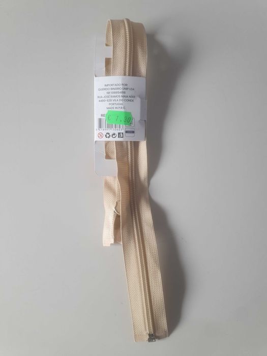 Fecho Éclair 50 cm Beige