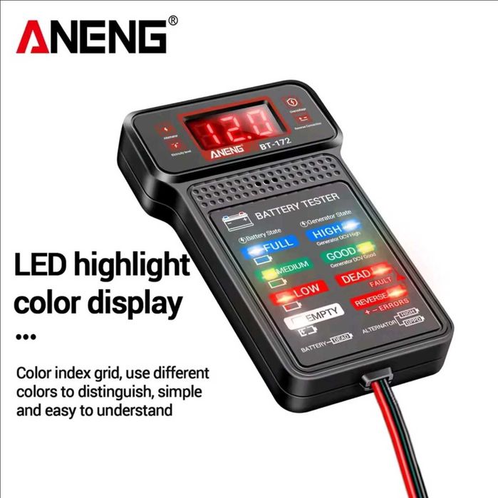 ANENG BT-172 Cyfrowy tester akumulatora 12 V